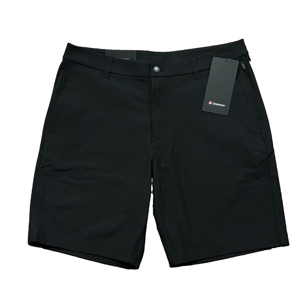 NWT Lululemon ABC Commission Classic Fit Short 9" Warpstreme Black Mens Size 34